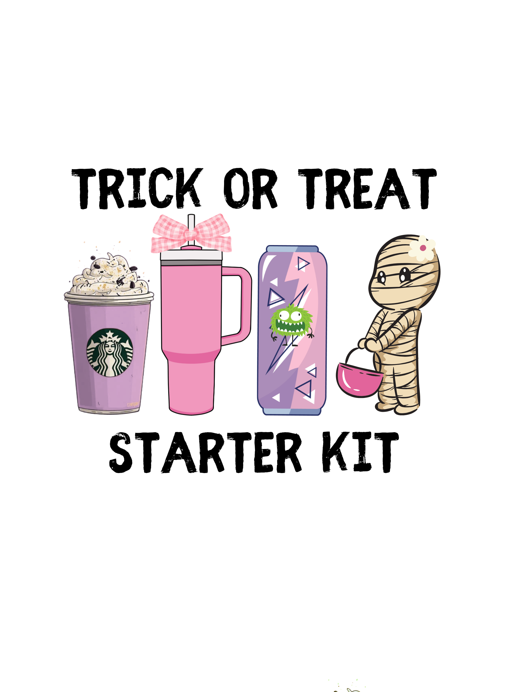 Trick or Treat Starter Kit Tee, Fun Halloween T-Shirt, Unisex Jersey Short Sleeve, Cute Halloween Apparel, Pink Design
