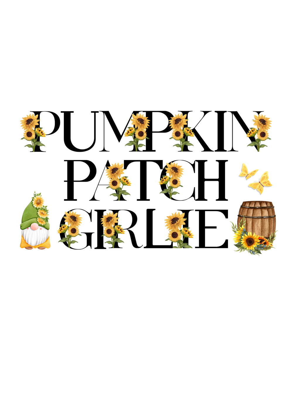 Cute Sunflower Pumpkin Patch Girlie