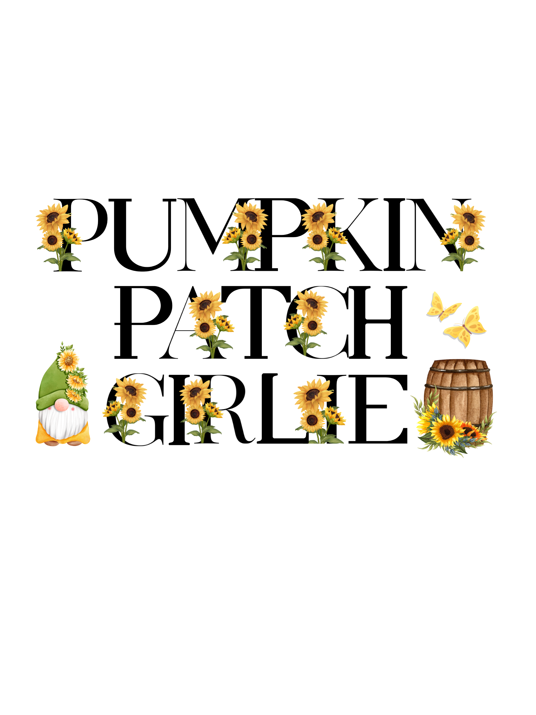 Cute Sunflower Pumpkin Patch Girlie