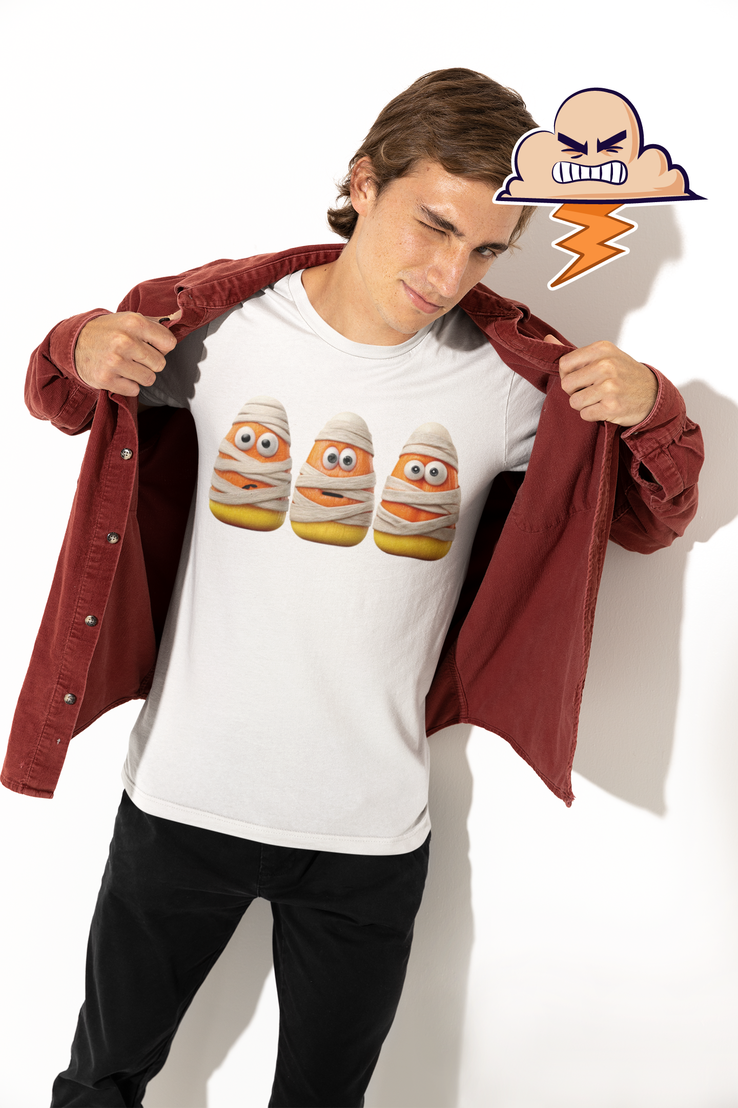 Funny Halloween Mummy Tee for Unisex, Spooky Apparel, Halloween Costume Shirt, Trick or Treat Top, October Festive Wear