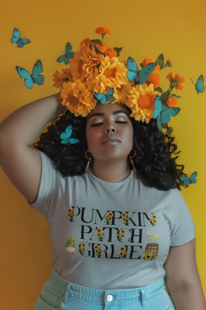 Cute Sunflower Pumpkin Patch Girlie